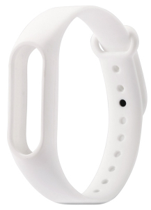 Ремешок силиконовый для фитнес трекера Xiaomi Mi Band 2, белый