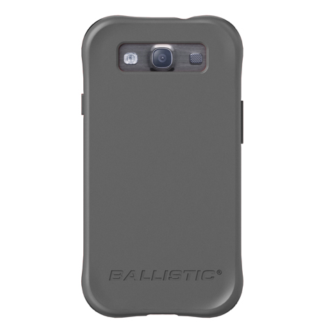 Противоударный чехол накладка для Samsung Galaxy S III Ballistic LS Series Серый