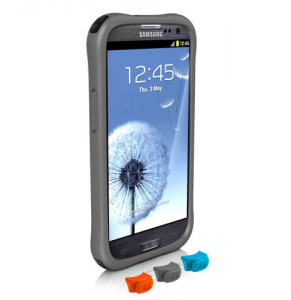 Противоударный чехол накладка для Samsung Galaxy S III Ballistic LS Series Серый
