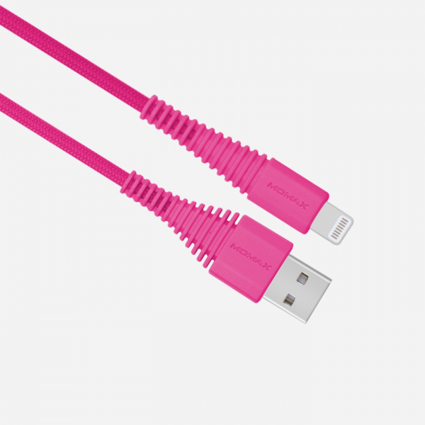 Кабель USB Lightning Momax Tough Link Cable 120 см, розовый