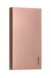 Аккумулятор внешний универсальный Rock Power Bank Stone Series 10000mAh, розовый
