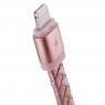 USB кабель lightning Momax Elite Link Pro MFI, 1 метр розовый 