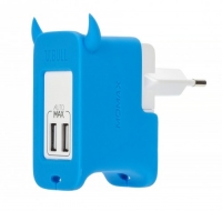 Сетевое зарядное устройство MOMAX U.Bull 2 Ports USB Charger, голубой