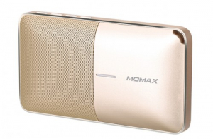 Портативная колонка-аккумулятор Momax Zonic 2 in1 Wireless Speaker Powerbank, золото