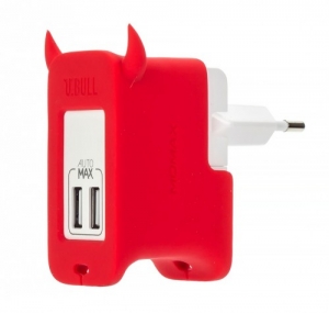 Сетевое зарядное устройство MOMAX U.Bull 2 Ports USB Charger, красный