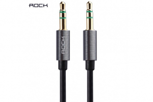 Кабель AUX 3.5mm Rock Audio Cable 2 метра, серый
