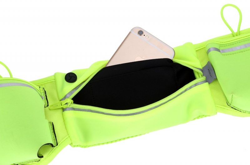 Сумка поясная для смартфона Rock Multifunctional Running Belt, зеленая